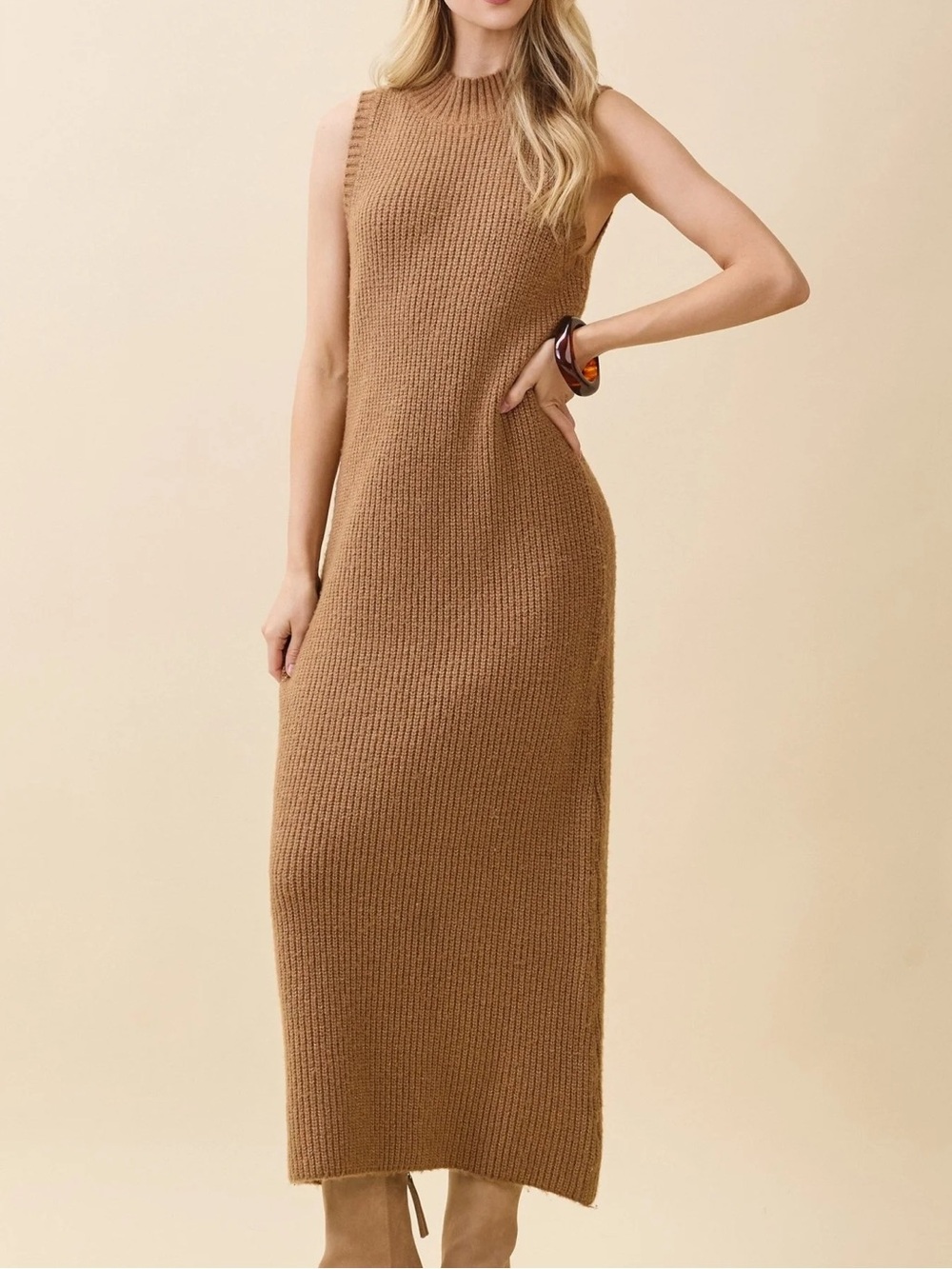Sleeveless Knit Maxi Dress